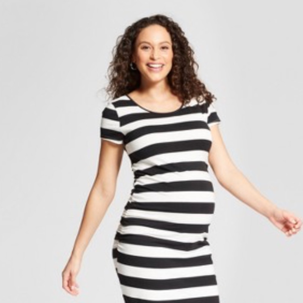 Maternity Stripe bodycon dress by Ingrid & Isabel